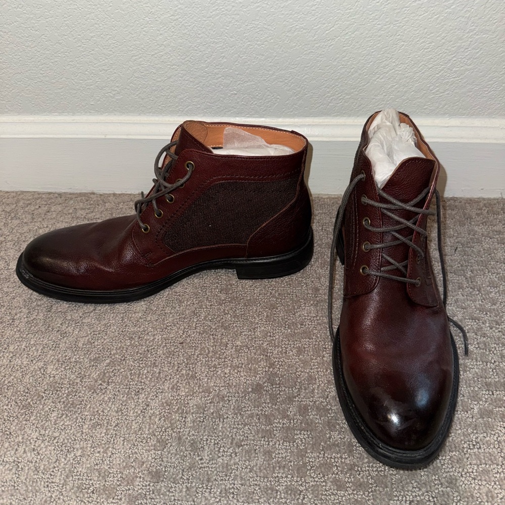 Brown (Oak) Lace Up Leather Boots